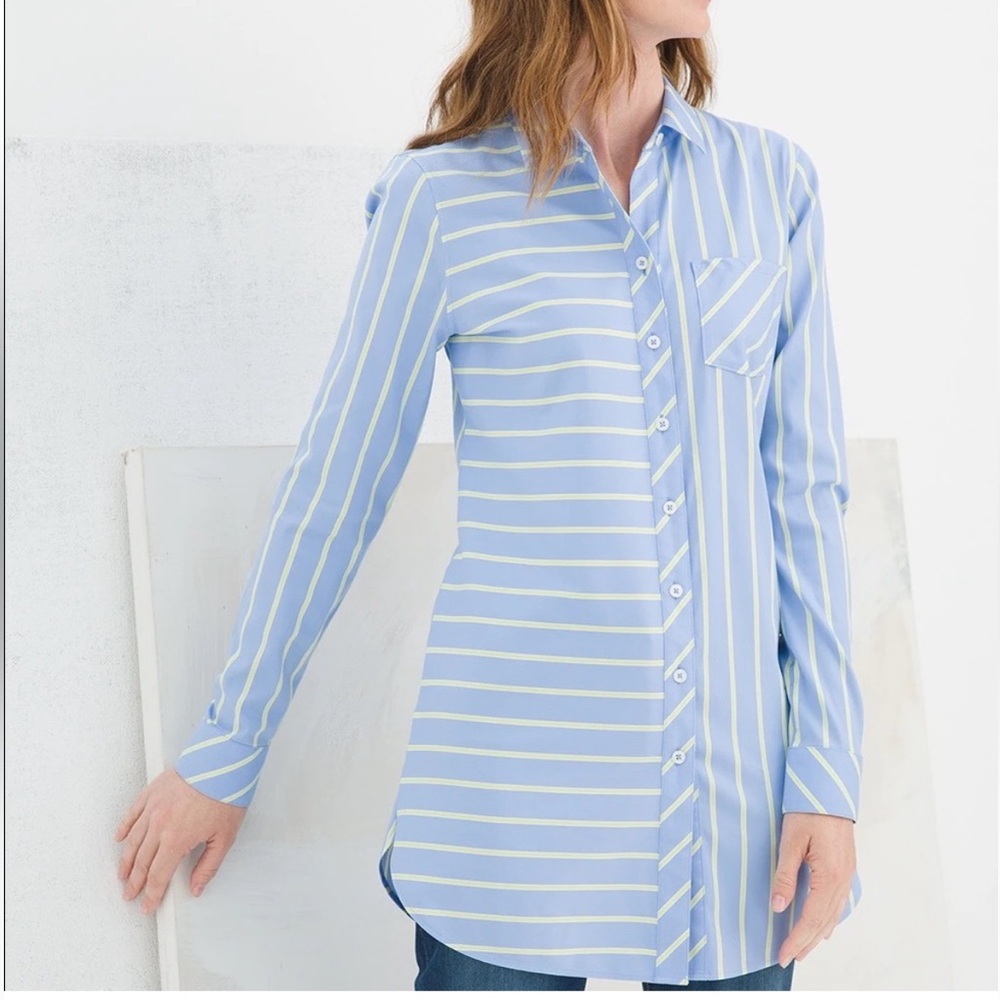 Chicos - Long Sleeve Mixed Stripe Tunic - size 4